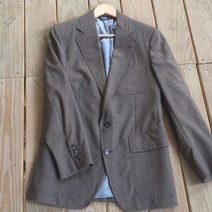 Ralph Lauren brown houndstooth classic fit blazer